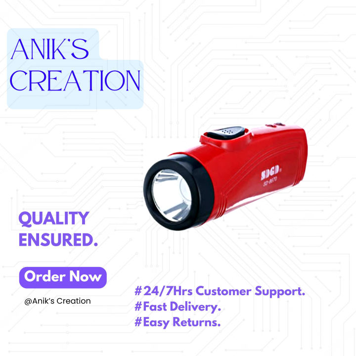Mini Torch Light With USB Charging | Daraz.com.bd