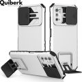 Quiberk for Xiaomi Redmi Note 10 5G Phone Case Slide Camera Cover Kickstand Hard Shockproof Armor Back Casing. 