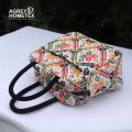Lunch Carry Bag, Jute Fabric, Multicolor, (10.5″x8.5″x5″).