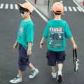 Premium Quality Dropp Shoulder   Rubber Printed T-Shirt & 6 Pocket Three-Quarter Pants For 2 To 10 years Boys.. 