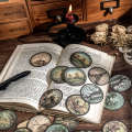 Sugar Poetry Disc Engraving Series Sticker Pack with Cloth Pattern Lace Handnet DIY Collage Base Material 6 Styles. 