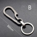 Titanium Buckles Edc Outdoor Tool Titanium Alloy Keychain Tiranium Buckle Key Ring Car Accessories Keychain Pendant Gift for Man.