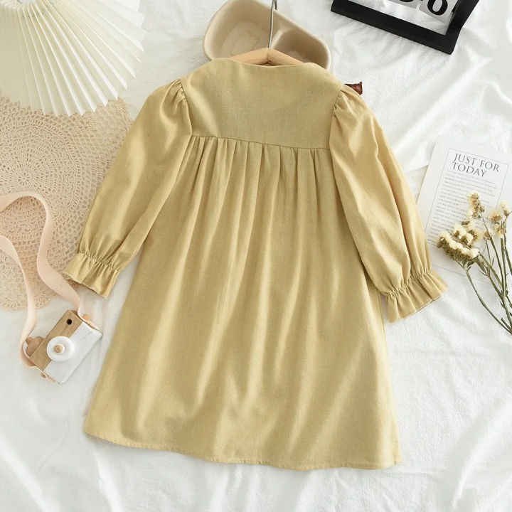 Children%E2%80%99s%20Qualityful%20Outfits%20Baby%20Girls'%20Lace%20Trim%20Collar%20Dress,%20Fit%20Elegant%20Dress%20for%20Kid%E2%80%99s%20-%20Image%205