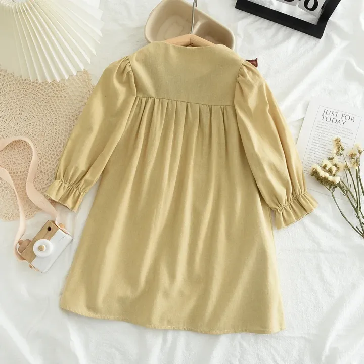 Children%E2%80%99s%20Qualityful%20Outfits%20Baby%20Girls'%20Lace%20Trim%20Collar%20Dress,%20Fit%20Elegant%20Dress%20for%20Kid%E2%80%99s%20-%20Image%205