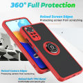 Lenuo For Redmi Note 11 4G / Note 11S 4G Back Cover Anti-fall Fashion Protective Casing Multifunction Car Magnetic Shockproof With Ring Stand Phone Case. 
