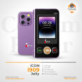 Icon i909 Jelly Dual-Screen Feature Phone 2.4"/2.8" with Large Display and Unique Design. 