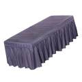 Solid Massage Table Skirt Bed Valance Sheet Cover w/ Face Hole 71x24" White. 