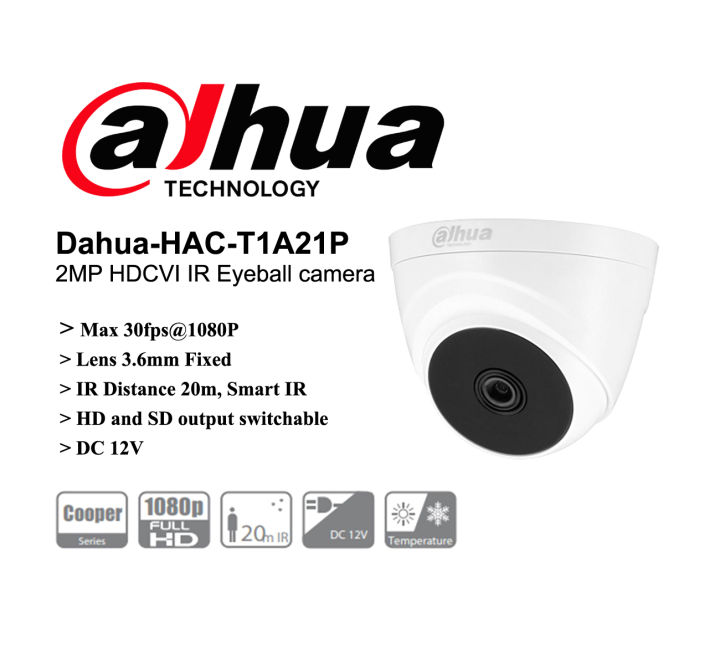 Dahua%202MP%201080P%20Dome%20Camera%20DH-HAC-T1A21P%20HDCVI%20IR%20Eyeball%20CCTV%20Camera%203.6%20mm%20-%20Image%202