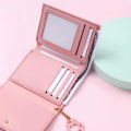 Women short wallet cute cat credit card money wallet leather small purse girls cat money bag card holder ladies female hasp. 