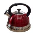 Stove Top Whistling Kettle Anti Scald Handle Tea Pot for Kitchen Gas Stoves Red. 