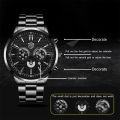 DEYROS Relo Waterproof Men Watch Luxury Silver Stainless Steel Fashion Watch Men Sports Luminous Analog Wrist Watch. 