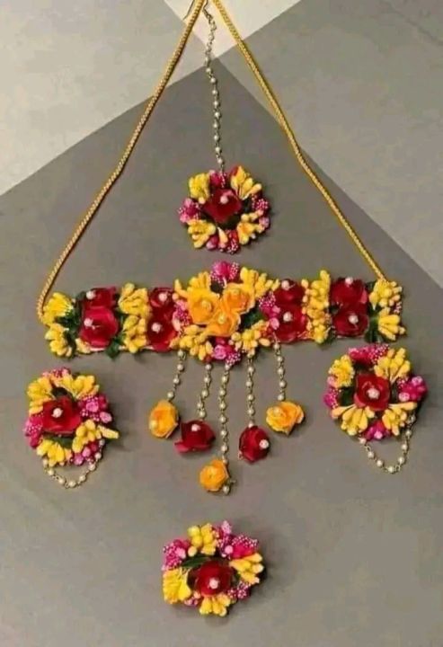 Artificial flower jewellery holud ornaments