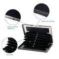 Metal Card Holder Wallet,Ultra Thin Stainless Steel Metal Wallets RFID Blocking Credit Card Wallet Holder,Black. 