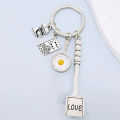 New Cooking Keychain Dinner Key Ring Cook Book Knife And Fork Beater Blender Frying Pan Key Chain Chef Gift DIY Handmade Jewelry Fayshow.