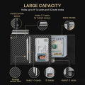 Mens Wallet Card Holder for AirTag:Pop up Card Case, RFID Blocking, Smart, Slim, ID Window | Cash Slot (AirTag not included).