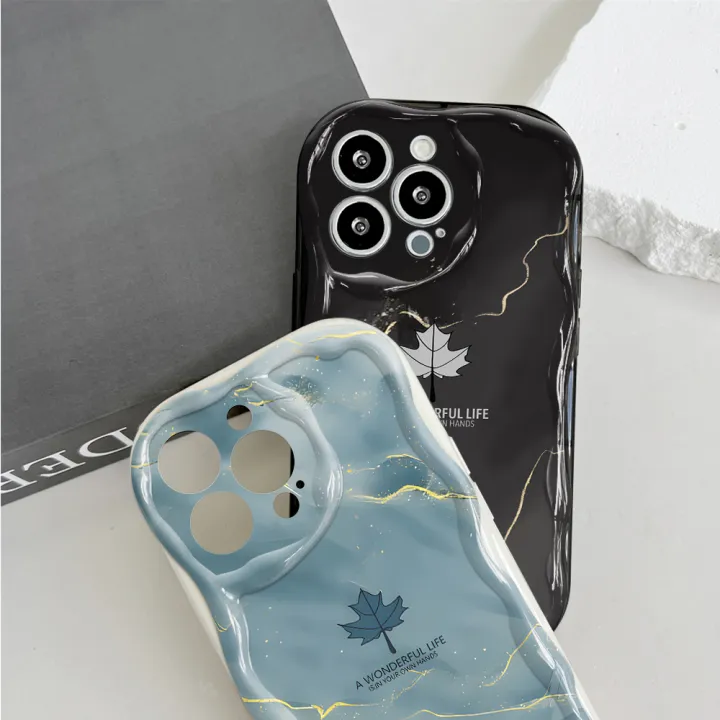 Hontinga%20for%20Redmi%2013%20Xiaomi%20Poco%20M6%204G%20Back%20Cover%20Maple%20Leaf%20Marble%20Cream%20Texture%20Phone%20Case%20Wavy%20Edge%20Soft%20Silicone%20Cover%20-%20Image%205