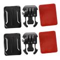 2X Helmet Curved Surface+ Sticker+Buckle Basic Mount for GoPro Hero 3 2 1 Camera. 