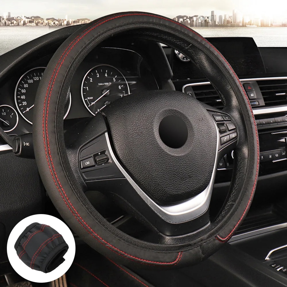 【Lejia】YOSOLO Steering-wheel Cover 37cm/38cm Universal Steering Wheel Fit for Most Cars Auto Accessories