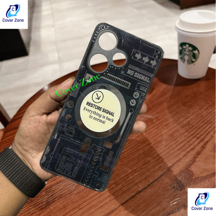 For Infinix Hot 30 Play Phone Case Magsafe 3D Glaze Print With Ring Camera  Protection Case For iNfinix Hot 30 Play Back Cover