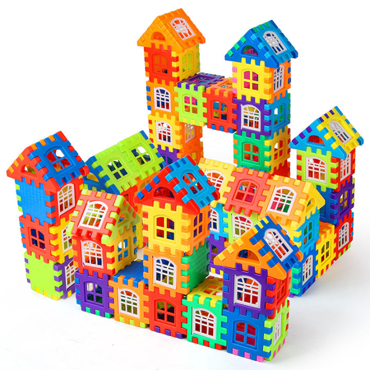 Simulation Modeling House Building Blocks Assembled Toys Kindergarten Early Education Educational Toys Square Building Blocks