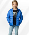 Girls Light Pink Puffer Winter Jacket with Hood.