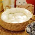 Cat Bed Basket Washable Cat House for Large Cats Small Dogs Kitten White Pillow 43x14cm.