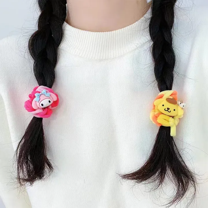 Anime%20Sanrio%20Hair%20Tie%20Rubber%20Band%20Children's%20Kuromi%20Cinnamonroll%20Cartoon%20Hair%20Band%20Bestie%20Accessories%20Scrunchie%20Bracelet%20Gift%20-%20Image%204