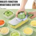 Vegetable Slicer, Vegetable Cutter, Potato Cutter, Multifunctional Tool for Cutting Vegetables, with 5 Blade Settings and Collection Bowl for Thick or Fine Slices, Cucumber Slicer for Fruit Garlic.