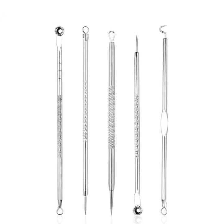 4%205%20Pcs%20Stainless%20Steel%20Blackhead%20Remover%20Tool%20Kit%20Face%20Massage%20Whitehead%20Pimple%20Spot%20Comedone%20Acne%20Extractor%20Face%20Massager%20-%20Image%205