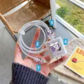 4 in 1 Charger Case for Apple 20W 18W Fast Charging Adapter Cute Astronaut Snoopy iPhone 13 12 11 iPad Clear Soft Cover for USB Data Line Protection. 