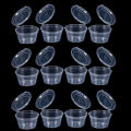 100pcs Mini Plastic Packing Box 20-40ml Sauce Cup Clear Food Condiments Storage Container Box Kitchen Organizer. 
