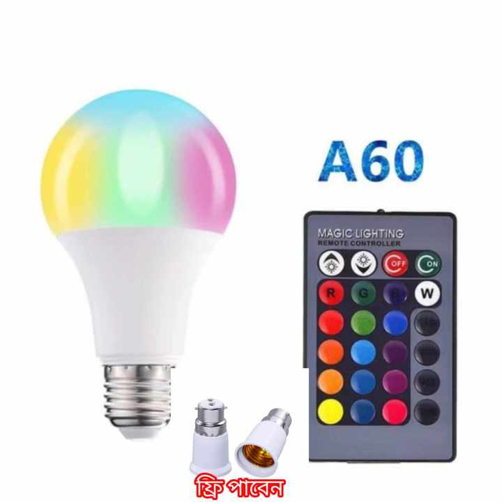 Smart Led RGB (Remote Control) 10W Bulb Dimming Alexa Lights E27 Aluminum