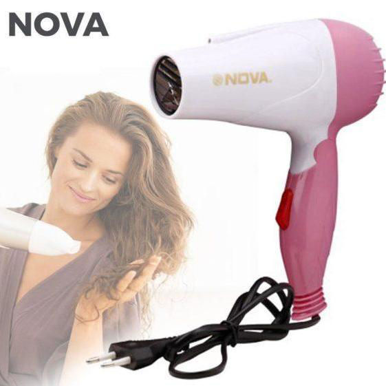Nova%20New%20NV%201290%20Folding%20Hair%20Dryer%20Pink%20and%20White%20-%20Image%203