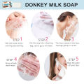Donkey Milk Facial Cleansing Cleaning, Moisturizing, and Exfoliating Hand Soap Whitening soap. 