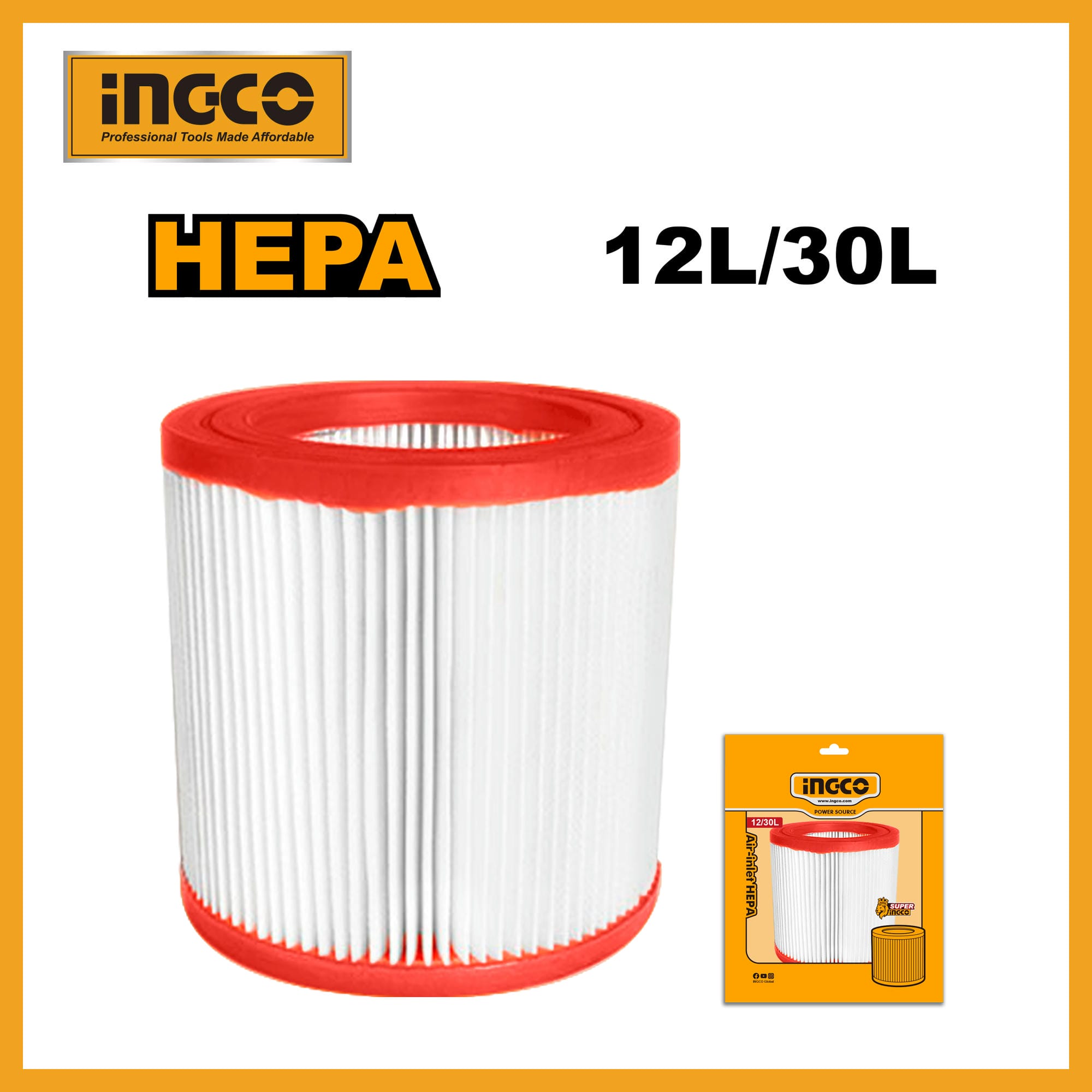 INGCO 12L/30L Air-inlet HEPA VCAIHP02