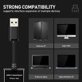 Usb Hub Splitter 3.0- Black Non Slip Ultra Slim High Speed Portable Usb Cable Adapter Length Cable 30Cm - Usb Hub.