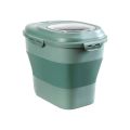25KG Foldable Food Storage Container Rice Bucket Cereal Dispenser Tank Pet Food Container Pet Supplies Kitchen Storage Organizer.