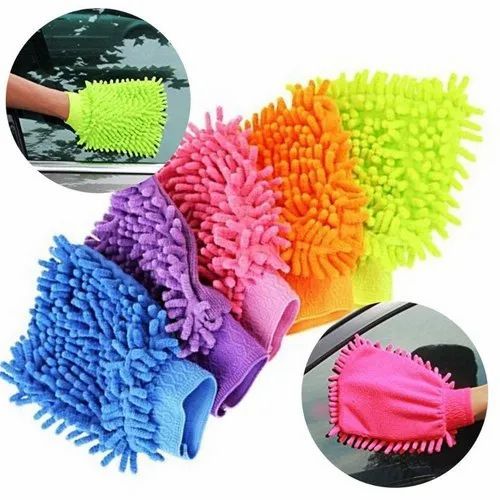 Car Wash Glove Double Super Microfiber Soft for Car Washing Hand Gloves Multifunction Cleaning Towel Car Detailing Brush Tools