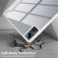 For Xiaomi Redmi Pad SE Case With Pen Holder Leather Acrylic Clear Back Shockproof Cover For Funda Redmi Pad SE Smart Case 11.