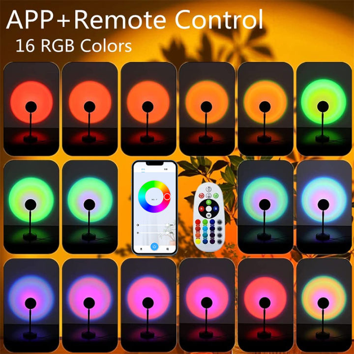 Sunset%20Lamp%20Projector%20Tuya%20RGB%20Sunlight%20Lamp%20Night%20Light%20with%20Remote%20LED%20Atmosphere%20Rainbow%20Light%20Romantic%20Room%20Wall%20Decoration%20-%20Image%204