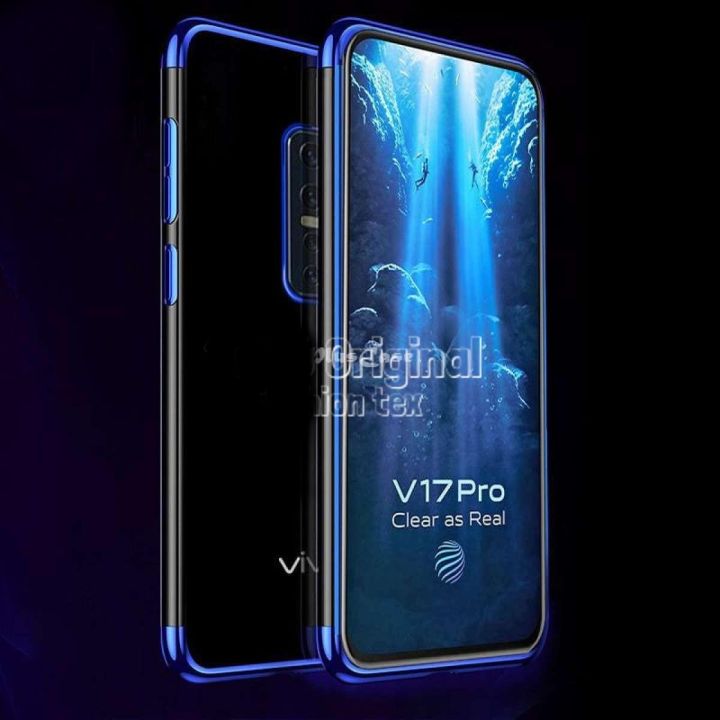 Vivo V17 Pro Case Luxury laser Plating Transparent hard PC Clear Case Cover
