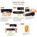 Vacuum Sealer Food Fresh Machine Household Kitchen Small Fruits And Vegetables Preservation Machine Automatic Packer With 5 Bag. 