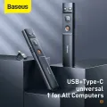 Baseus Wireless Presenter USB& USB C Laser Pointer with Remote Control Infrared Presenter Pen For Projector Powerpoint PPT Slide. 