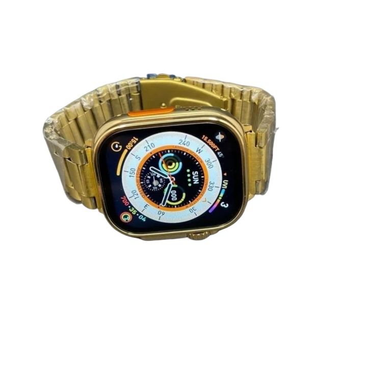 Watch Ultra Gold Edition Smartwatch with Sports Mode 49MM Gold and  Orange/Black Belt Smartwatch With **ple Logo-AR GAAGET 24
