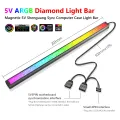 Yfashion COOLMOON ARGB LED Strip Light With 5V 3Pin Small 4Pin Header Changing Light Speed DIY Lamp Bar Light Strip For PC Computer Case Chassis. 