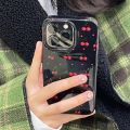 Full screen small cherry Phone Case For iPhone 11 Case iPhone 13 15 12 14 Pro Max XR XS X 7 8 Plus SE Shockproof Glossy Cover. 