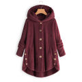 Women Fluffy Coat Winter Casual Loose Solid Button Fleece Hooded Teddy Bear Coat Female Cute Warm Soft Plus Size Winter Outwear. 