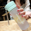 600/800ML Fashion Round Frosted Plastic Water Bottle BPA Free Portable Tea Strainer Large Capacity Sport Transparent Water Cups.