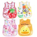 Cartoon Faced Plastic Waterproof Bibs for Baby - 1 PCS.