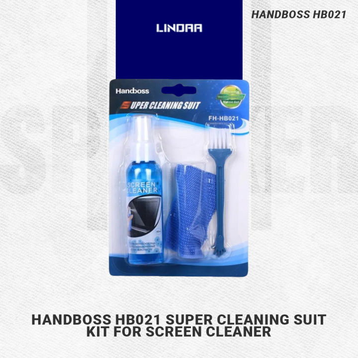 HANDBOSS HB021 Super Cleaning Suit Kit For Screen Cleaner LED & LCD TV Computer Monitor Laptop and Mobile Desktop Lindaa